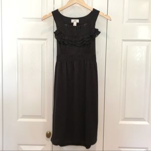 Ann Taylor LOFT black sleeveless ruffle dress